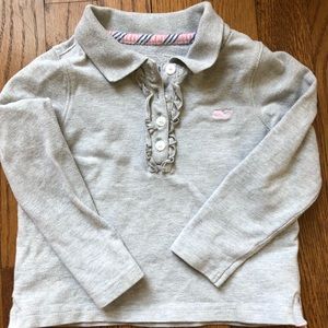 Vineyard Vines Gray Long-Sleeve Polo